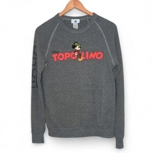 Disney Parks Epcot Italy Topolino Mickey Mouse Gray Sweatshirt Italia